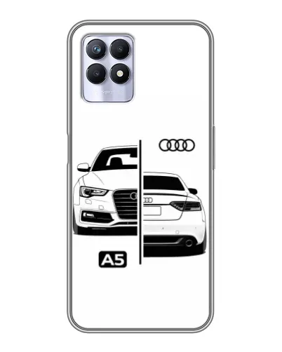 Чехол для Realme 8 Pro с картинкой «Audi — контрастный дизайн»