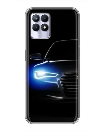Чехол для Realme 8 Pro с картинкой «Неоновый взгляд Audi»