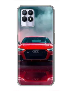 Чехол для Realme 8 Pro с картинкой «Audi RS — красный стиль»