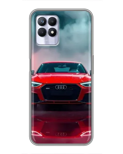 Чехол для Realme 8 Pro с картинкой «Audi RS — красный стиль»