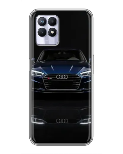 Чехол для Realme 8 Pro с картинкой «Audi — ночное отражение»