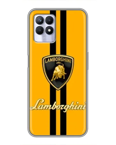 Чехол для Realme 8 Pro с картинкой «Lamborghini Stripe желтый»