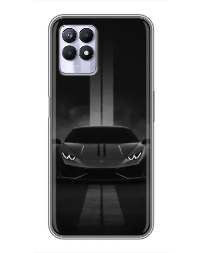 Чехол для Realme 8 Pro с картинкой «Lamborghini симметрия дорог»