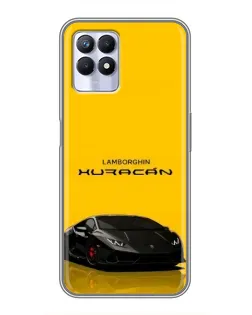 Чехол для Realme 8 Pro с картинкой «Lamborghini Huracan черный»