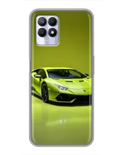 Чехол для Realme 8 Pro с картинкой «Салатовый Lamborghini Huracan»