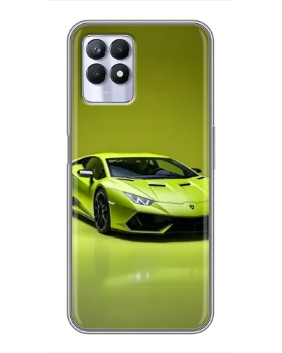 Чехол для Realme 8 Pro с картинкой «Салатовый Lamborghini Huracan»
