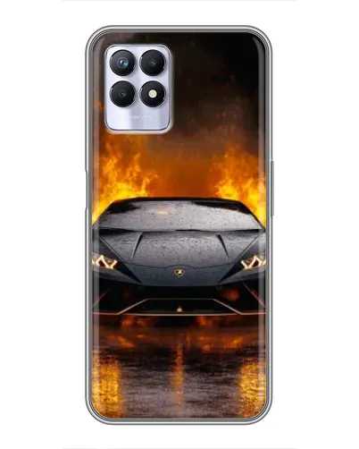 Чехол для Realme 8 Pro с картинкой «Lamborghini в огне»