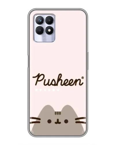 Чехол для Realme 8 Pro с картинкой «Pusheen логотип»
