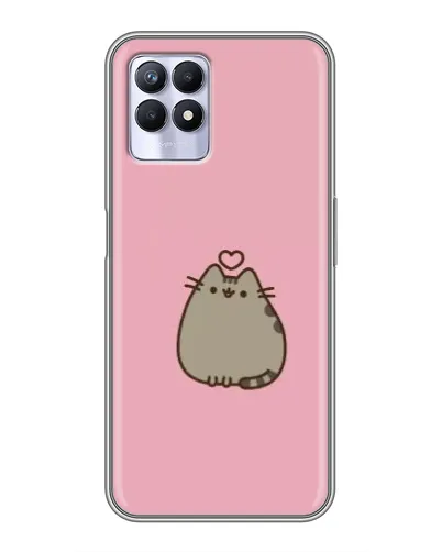 Чехол для Realme 8 Pro с картинкой «Pusheen сердце»