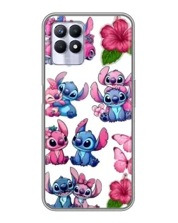 Чехол для Realme 8 Pro с картинкой «Стикеры Stitch и Angel»