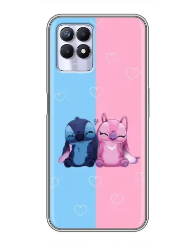 Чехол для Realme 8 Pro с картинкой «Stitch и Angel Love»
