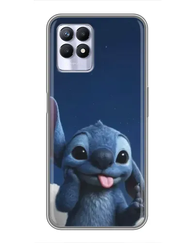Чехол для Realme 8 Pro с картинкой «Стич в облаках»