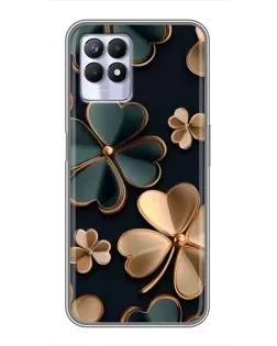 Чехол для Realme 8 Pro с картинкой «Клевер в золоте»