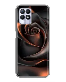 Чехол для Realme 8 Pro с картинкой «Шелковая черная роза»