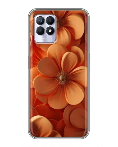 Чехол для Realme 8 Pro с картинкой «Оранжевый макро цветок»