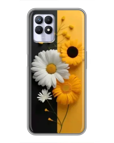 Чехол для Realme 8 Pro с картинкой «Подсолнух и ромашка»