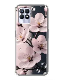 Чехол для Realme 8 Pro с картинкой «Нежная сакура и капли»