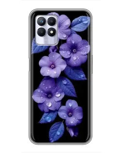 Чехол для Realme 8 Pro с картинкой «Фиолетовые цветы с росою» Чехол для Realme 8 Pro с картинкой «Фиолетовые цветы с росою»