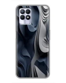 Чохол для Realme 8 Pro з картинкою «Об'ємні сині складки»