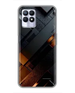 Чохол для Realme 8 Pro з картинкою «Чорні геометричні блоки»