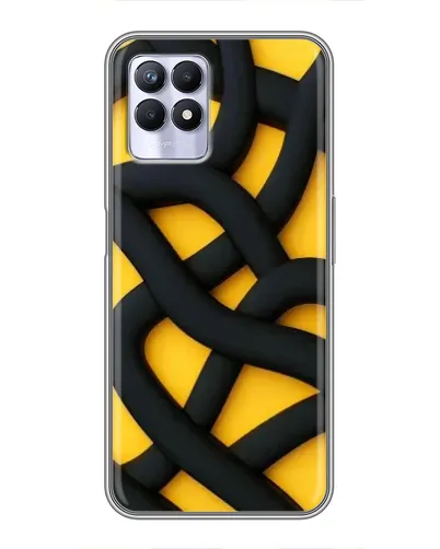 Чохол для Realme 8 Pro з картинкою «Чорне жовте переплетення» Чохол для Realme 8 Pro з картинкою «Чорне жовте переплетення»