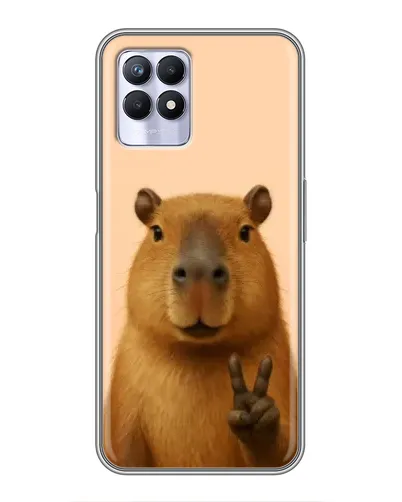 Чехол для Realme 8 Pro с картинкой «Капибара виктория»