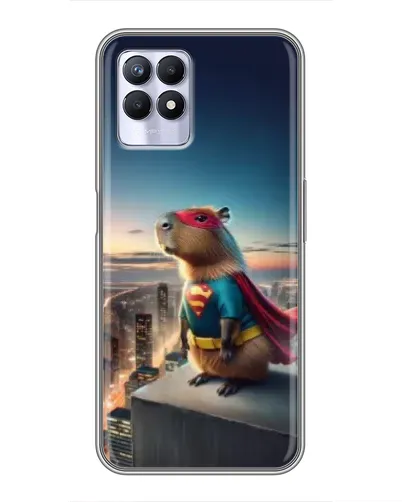 Чехол для Realme 8 Pro с картинкой «Капи-мен супергерой»