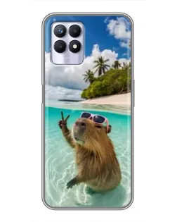 Чехол для Realme 8 Pro с картинкой «Капибара на море» Чехол для Realme 8 Pro с картинкой «Капибара на море»