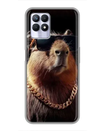 Чехол для Realme 8 Pro с картинкой «Капибара золотая цепь»
