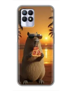 Чехол для Realme 8 Pro с картинкой «Капибара с пиццей» Чехол для Realme 8 Pro с картинкой «Капибара с пиццей»