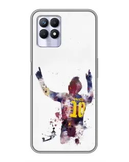 Чехол для Realme 8 Pro с картинкой «Акварельный Месси Барселона»