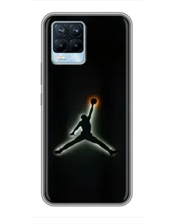 Чехол для Realme 8 с картинкой «Jordan Gradient Logo»