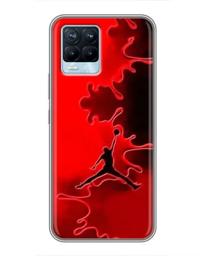 Чехол для Realme 8 с картинкой «Jordan Red Smoke» Чехол для Realme 8 с картинкой «Jordan Red Smoke»
