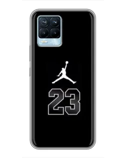Чехол для Realme 8 с картинкой «Jordan Flight 23»