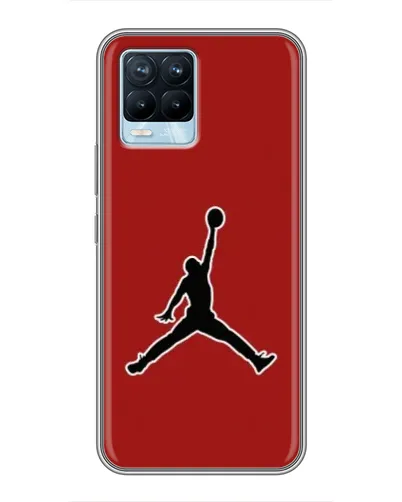 Чехол для Realme 8 с картинкой «Jordan Red Back» Чехол для Realme 8 с картинкой «Jordan Red Back»