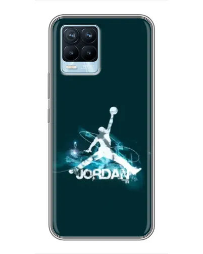 Чехол для Realme 8 с картинкой «Jordan Blue Fire» Чехол для Realme 8 с картинкой «Jordan Blue Fire»