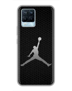 Чехол для Realme 8 с картинкой «Jordan Dark Carbon»