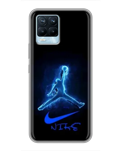 Чехол для Realme 8 с картинкой «Jordan Neon Blue» Чехол для Realme 8 с картинкой «Jordan Neon Blue»