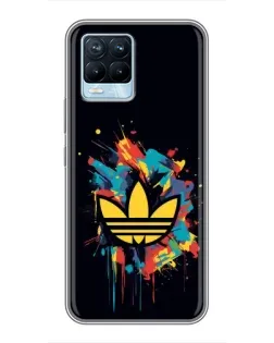 Чехол для Realme 8 с картинкой «Adidas Splash»