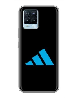 Чехол для Realme 8 с картинкой «Adidas Cyan Logo»