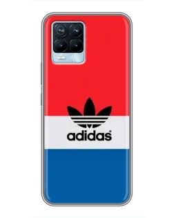 Чехол для Realme 8 с картинкой «Ретро блоки Adidas»