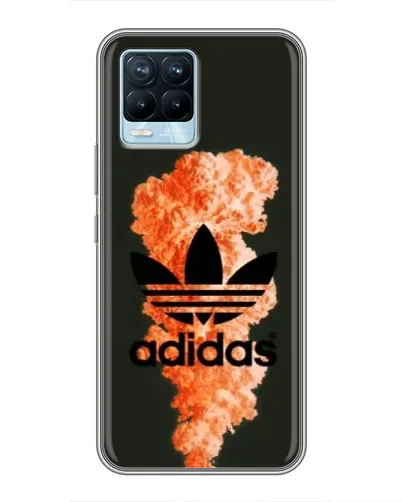 Чехол для Realme 8 с картинкой «Оранжевый дым Adidas» Чехол для Realme 8 с картинкой «Оранжевый дым Adidas»