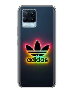 Чехол для Realme 8 с картинкой «Неоновый Adidas»