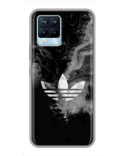 Чехол для Realme 8 с картинкой «Абстрактный дым Adidas»