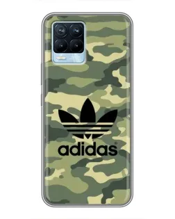 Чехол для Realme 8 с картинкой «Милитари стиль Adidas»