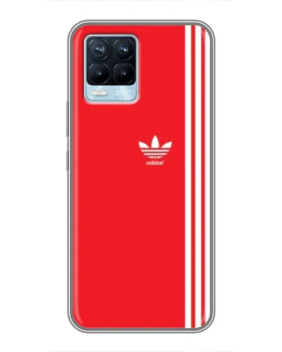 Чехол для Realme 8 с картинкой «Красный минимализм Adidas» Чехол для Realme 8 с картинкой «Красный минимализм Adidas»