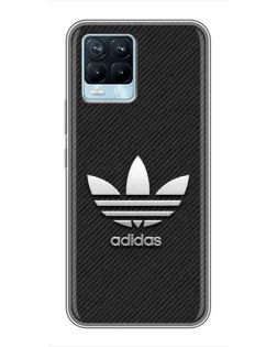 Чехол для Realme 8 с картинкой «Adidas Карбоновая текстура»