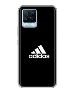 Чехол для Realme 8 с картинкой «Черная классика Adidas»