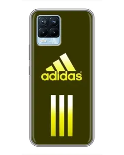Чехол для Realme 8 с картинкой «Оливковый градиент Adidas»