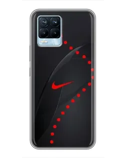 Чехол для Realme 8 с картинкой «Абстрактный дизайн Nike»